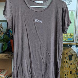 "BABE" AE TeeShirt Supersoft Brown sz S/M